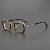 Mordred Sqaure Titanium Glasses Frame Rectangle Frames Southood Leopard